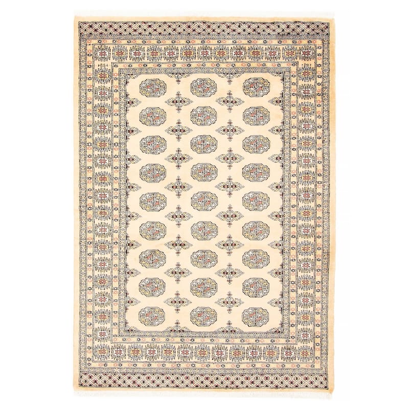 ECARPETGALLERY Hand-knotted Peshawar Bokhara Beige Wool Rug - 4'8 x 6'11 - 4'8 x 6'11 - Beige