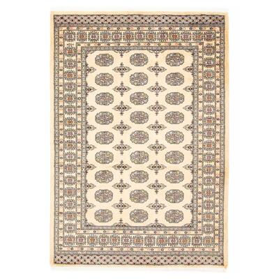 ECARPETGALLERY Hand-knotted Peshawar Bokhara Beige Wool Rug - 4'8 x 6'11