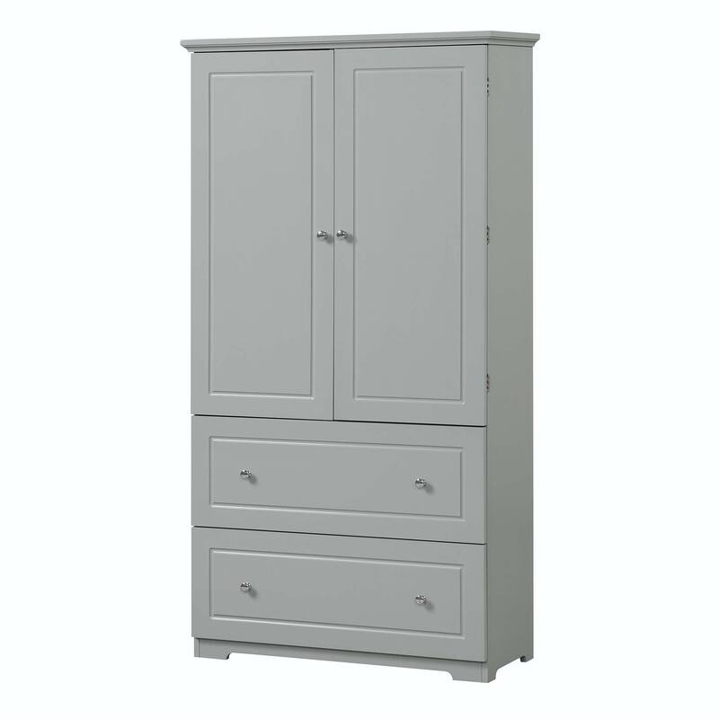 Freestanding Storage Cabinet with Two Drawers