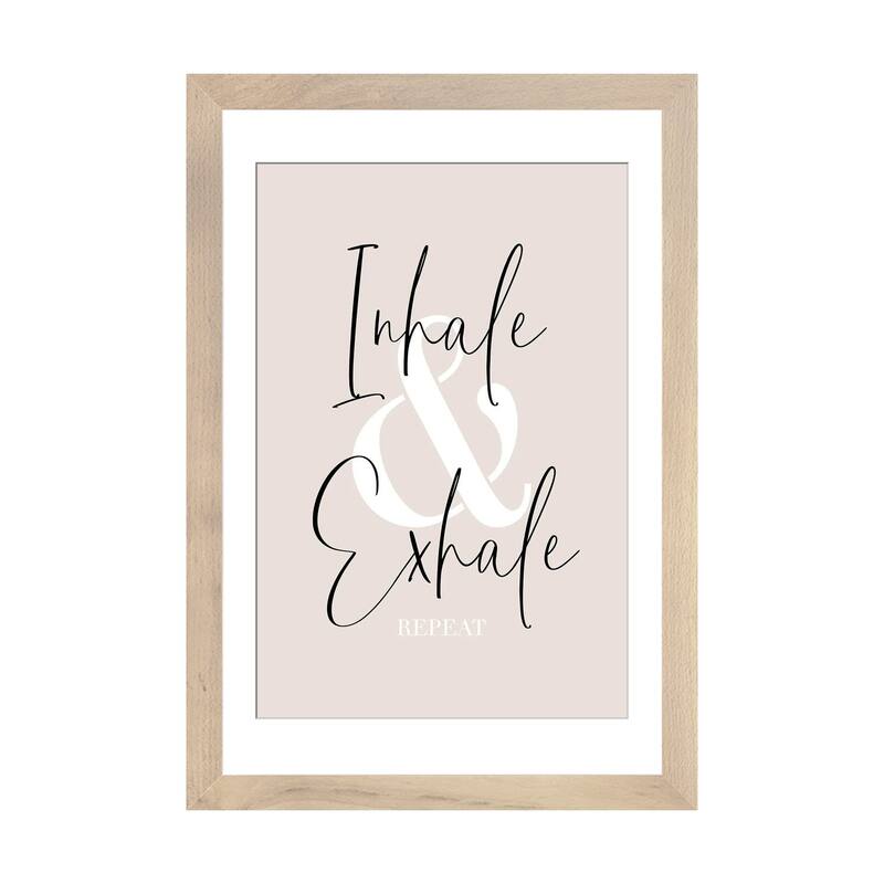 iCanvas "Inhale And Exhale - Repeat" by Melanie Viola - Natural - 24x16x1