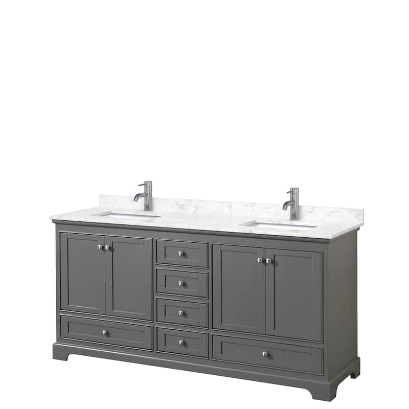 Deborah 72-inch Double Vanity, Cultured Marble Top