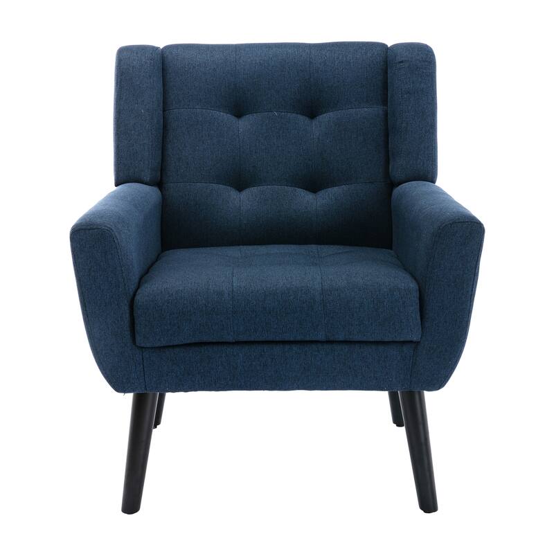 Modern Soft Velvet Armchair, Ergonomics Accent Chair W/Curved Back, Upholstered Single Sofa With 250 Lbs Weight Capacity