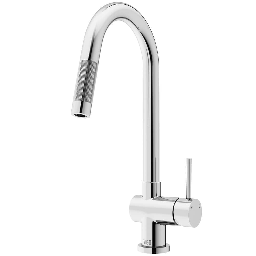 VIGO Gramercy 17" H Single Handle Pull-Down Spout Kitchen Faucet with Touchless Sensor