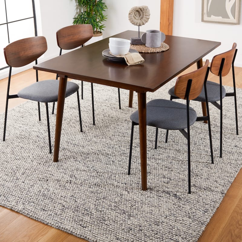 SAFAVIEH Natura Gerta Handmade Wool Area Rug - 8' x 8' Square - Light Grey/Ivory