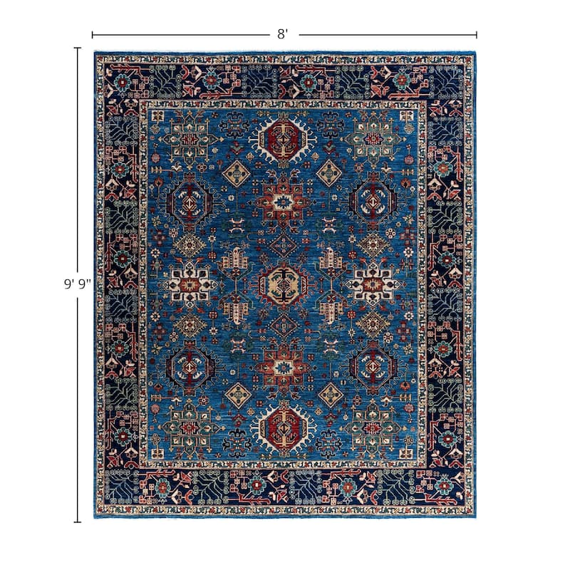 Serapi One-of-a-Kind Hand-Knotted Area Rug - Light Blue, 8' 0" x 9' 9" - 8' 0" x 9' 9"