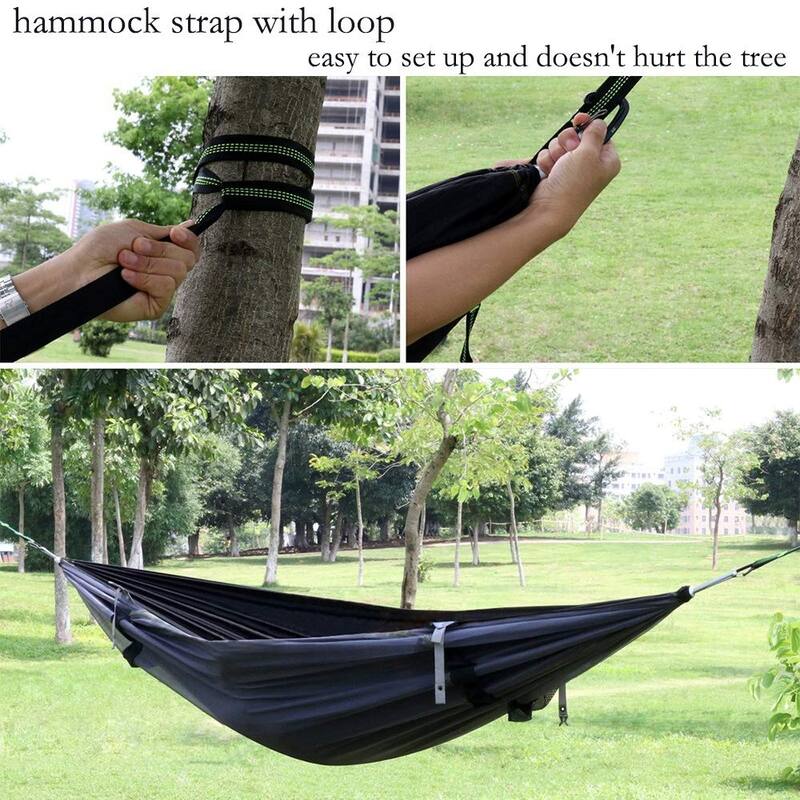 Camping Hammock with Mosquito Net and Rainfly Lightweight Portable ...