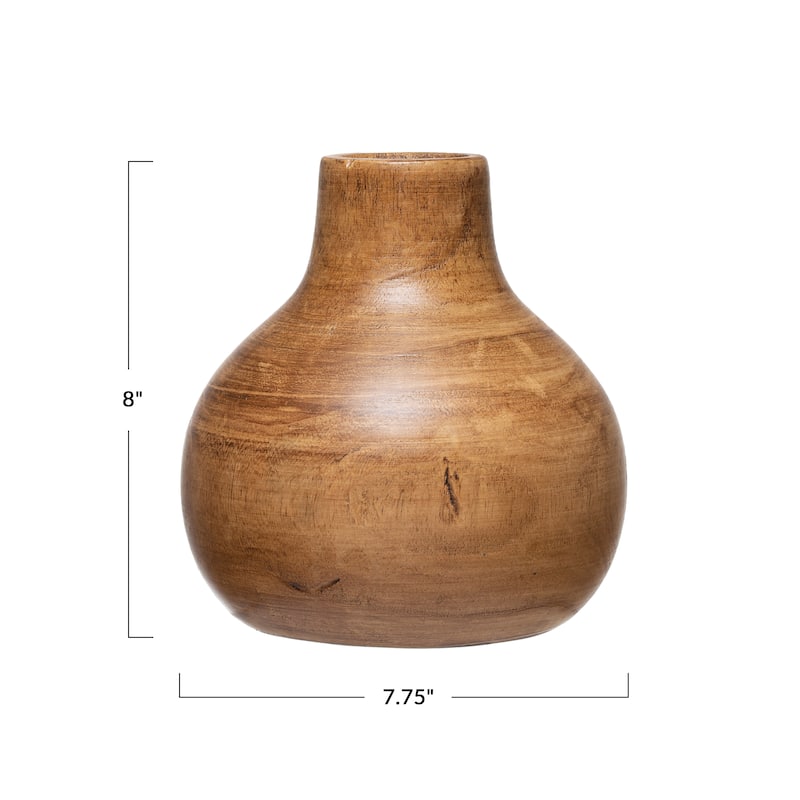 Decorative Paulownia Wood Pedestal Vase