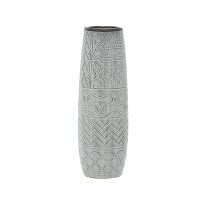 Ceramic Vase with Varying Patterns - Gray - Roche River Decor