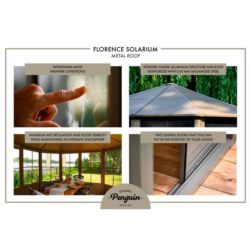 Florence - Solarium 12x15 Metal Roof