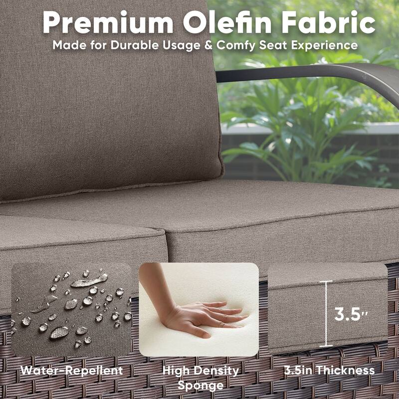 Outdoor Patio 3 Seater Sofa Furniture Couch Sofa