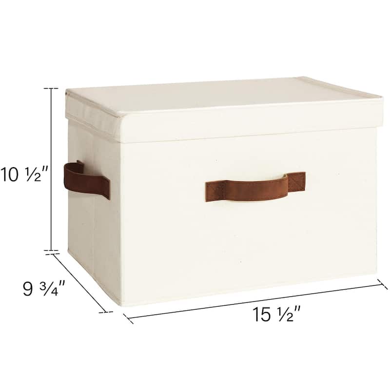 2-Pack Closet Storage Bin with Lid and Handle, Large Fabric Storage Box for Clothes, Towels, Toys, Shoes