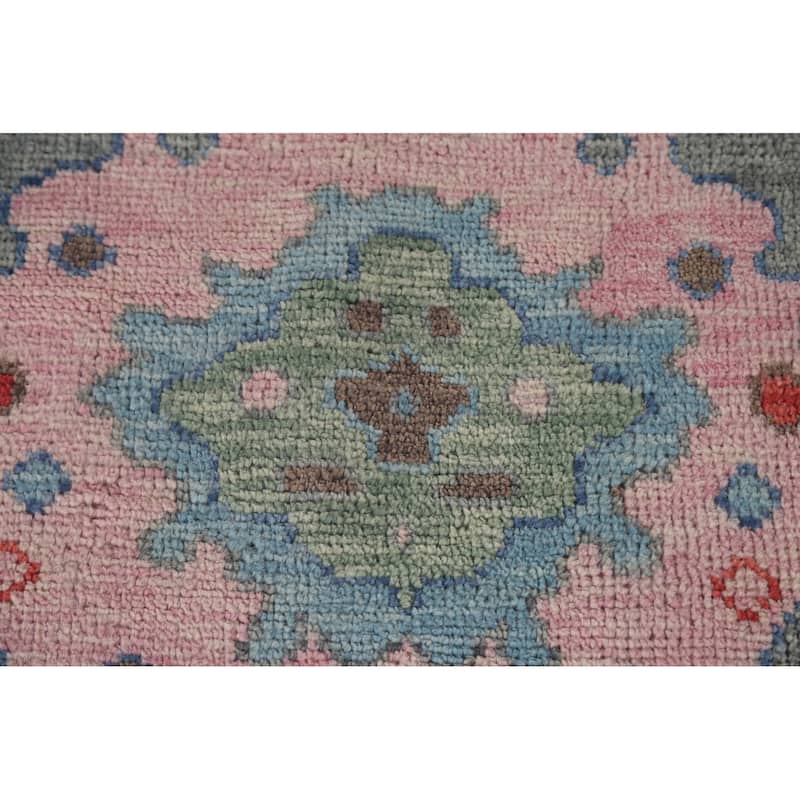 Gray & Blue Oushak Oriental Area Rug Handmade Wool Carpet - 8'11"x 11'8"