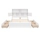 preview thumbnail 8 of 30, Full Size Platform Bed with Headboard Shelves,Within Charging Station and Drawers