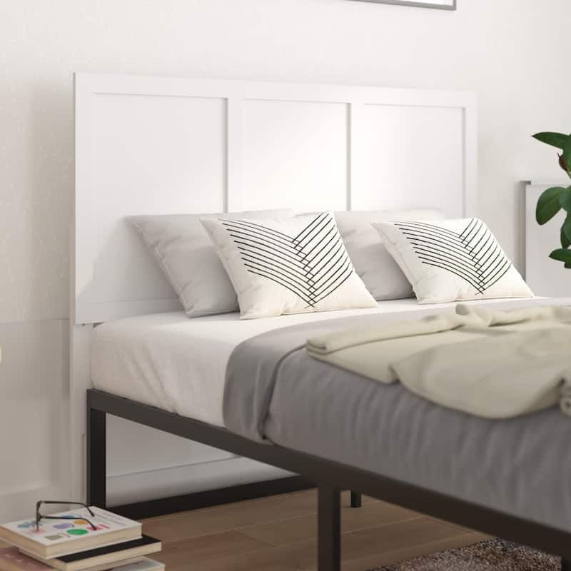 Solid Wood Paneled Headboard Only