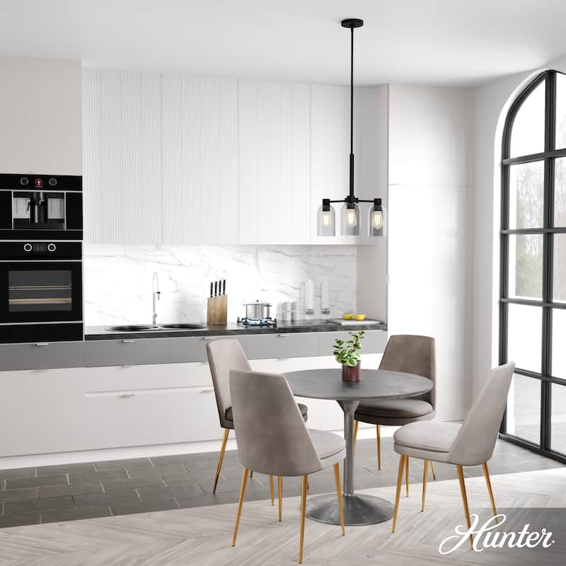 Hunter Lochemeade 3-Light Chandelier - Kitchen-Dining Table, Entry - Modern Farmhouse, Contemporary, Industrial