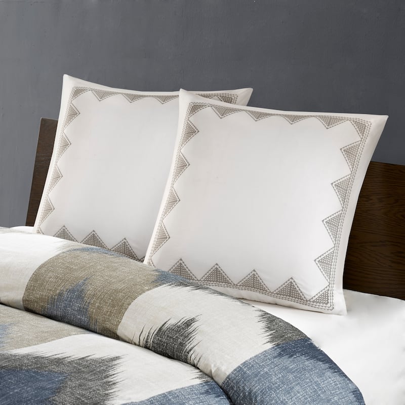 INK+IVY Isla Cotton Embroidered Euro Sham