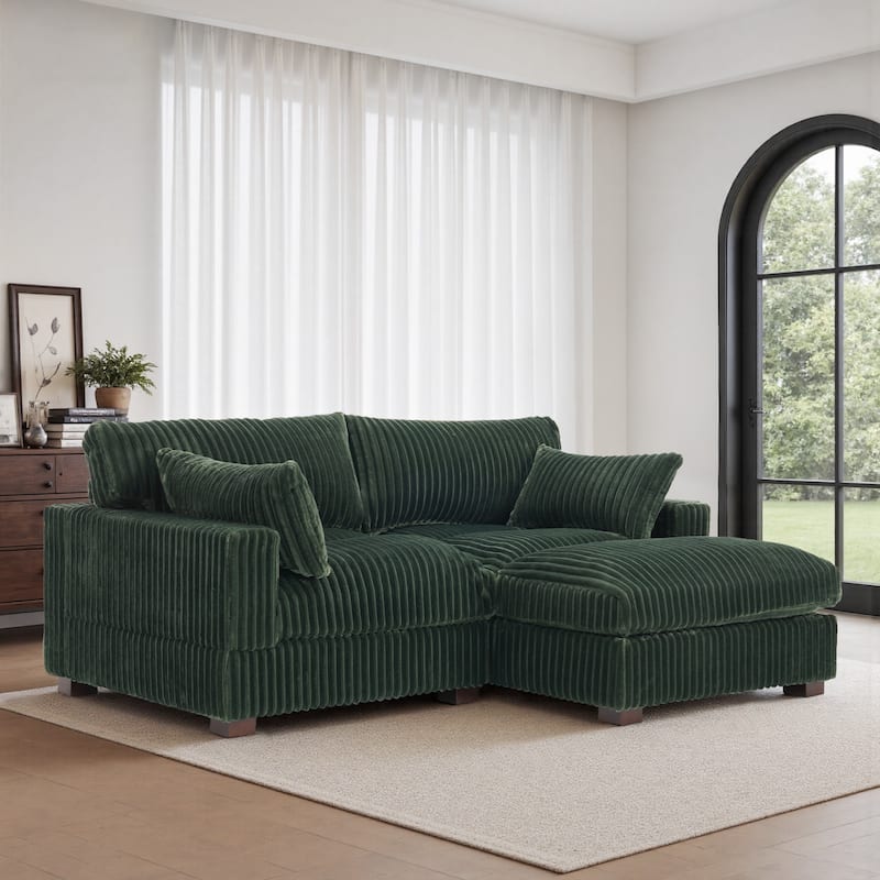 Oversized Plush Modular Sectional Sofa Set L Shaped Couch