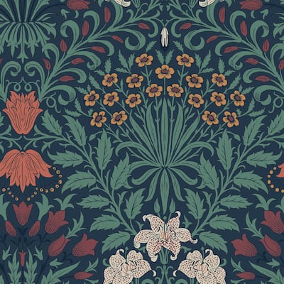 William Morris Garden Moonlight Wallpaper