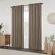 preview thumbnail 17 of 44, Linen Slub Texture Blackout Grommet Curtain Pair(2 Panels)