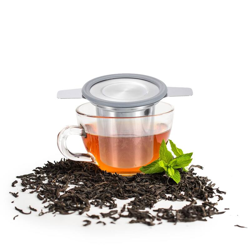 2 Pcs Tea Infuser Filter with Handle, Matte/Polished Loose Tea Steeper