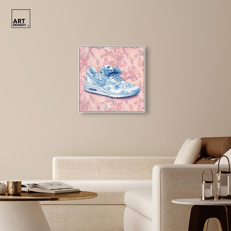 Blue Bow Sneaker II Canvas by Art Remedy