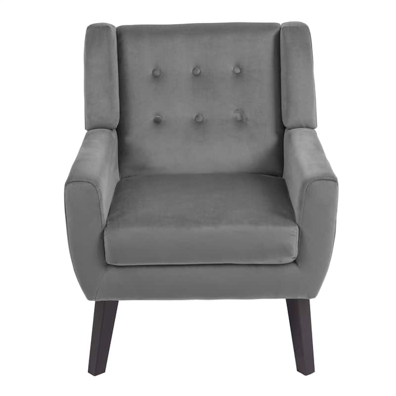 Velvet Upholstered Armchair Tufted Accent Chair