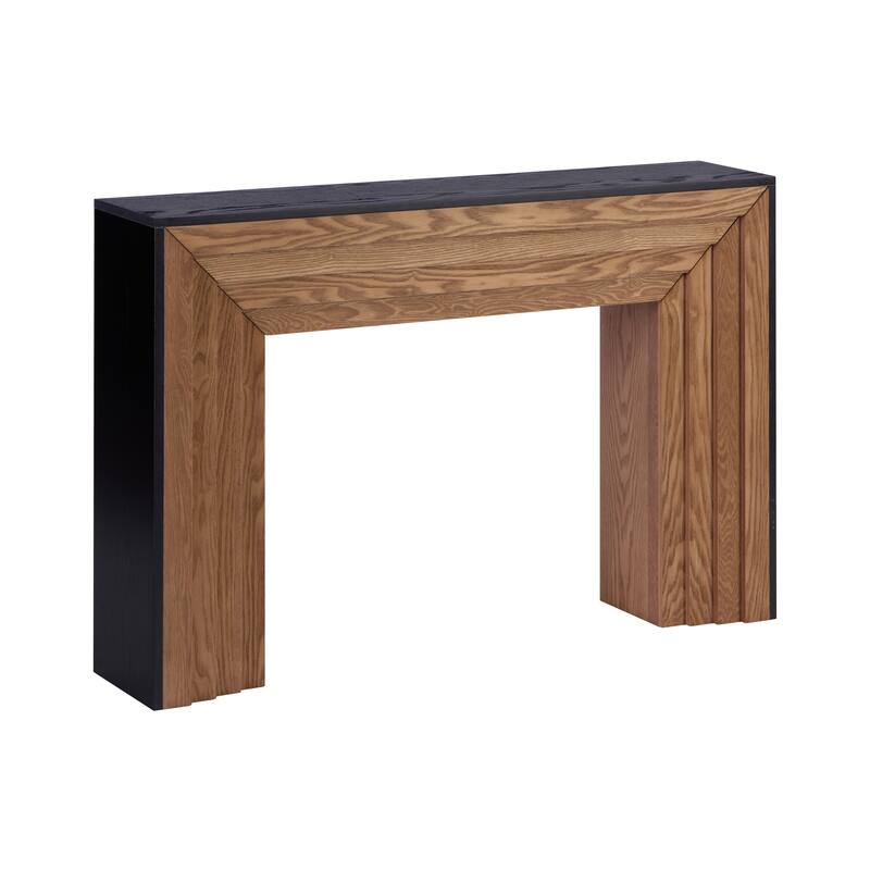47" Rustic Modern Design Wood Console Table for Living Room