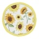 preview thumbnail 1 of 0, Sunflower Collection Girl Baby Tummy Time Playmat - Yellow Green and White Farmhouse Watercolor Flower
