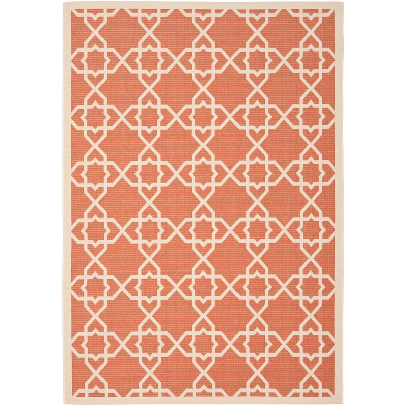 SAFAVIEH Courtyard Lawanda Trellis Indoor/ Outdoor Waterproof Patio Backyard Rug