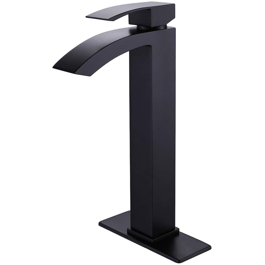 Rbrohant Single Handle Single Hole Bathroom Vessel Sink Faucet In Matte Black