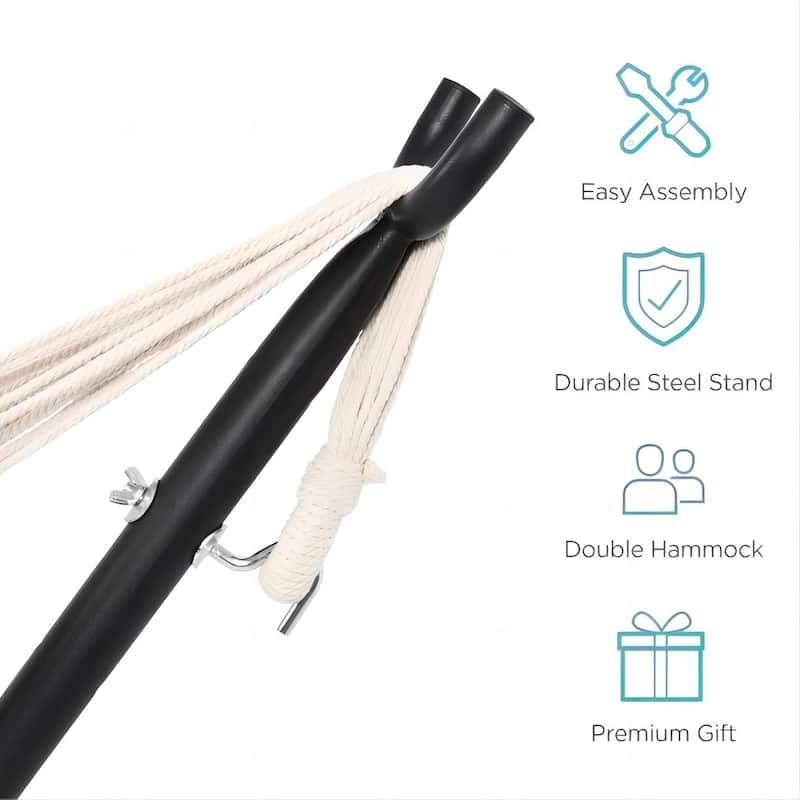 2-person Hammock with Stand for Outdoor