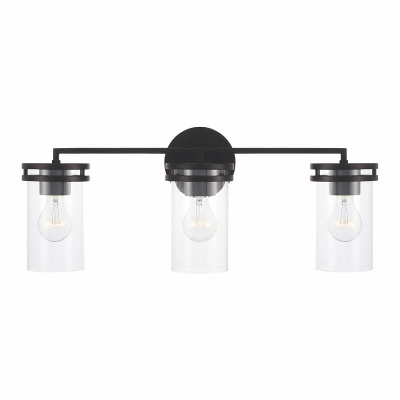 Fuller 3-light Bath/ Vanity Fixture w/ Clear Glass