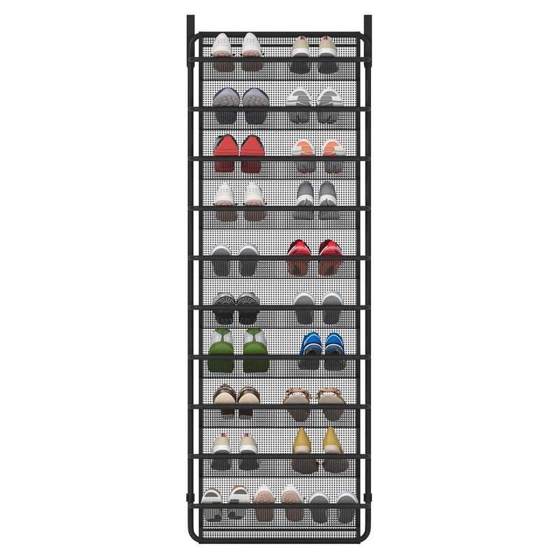 10 Tier Shoe Rack Over The Door Shoe Organizer