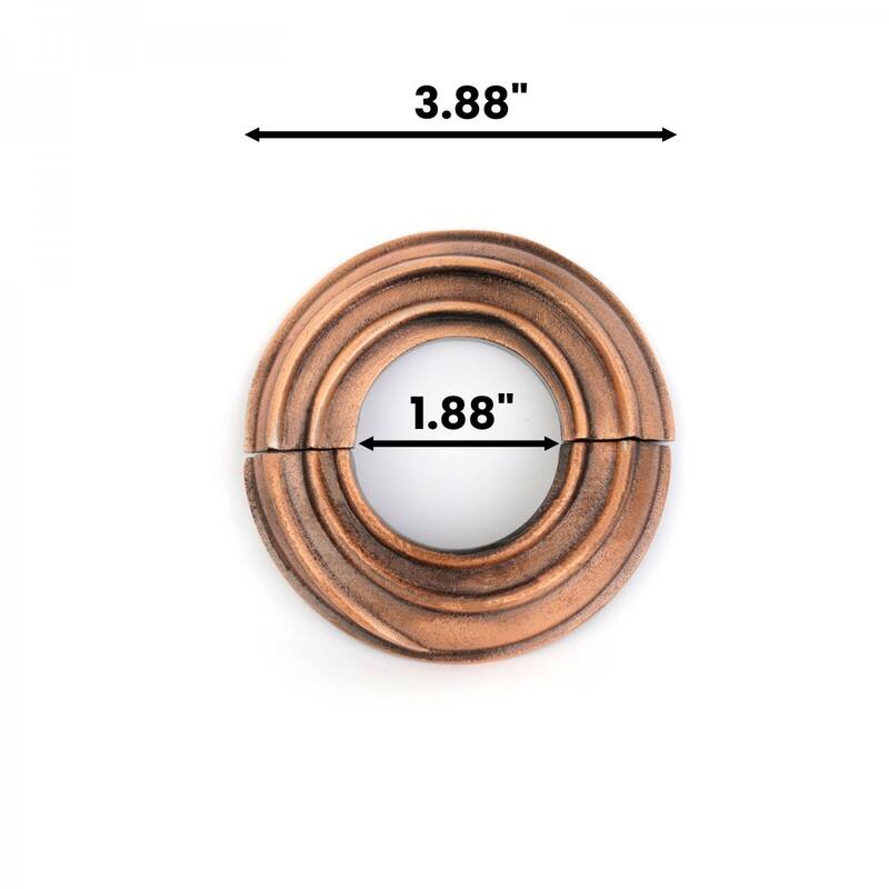 Copper Oil Rubbed Spiral Radiator Flange 1-1/2" (IPS) Pipe Flange: 1-7/8" I D; 3-7/8" OD Renovators Supply