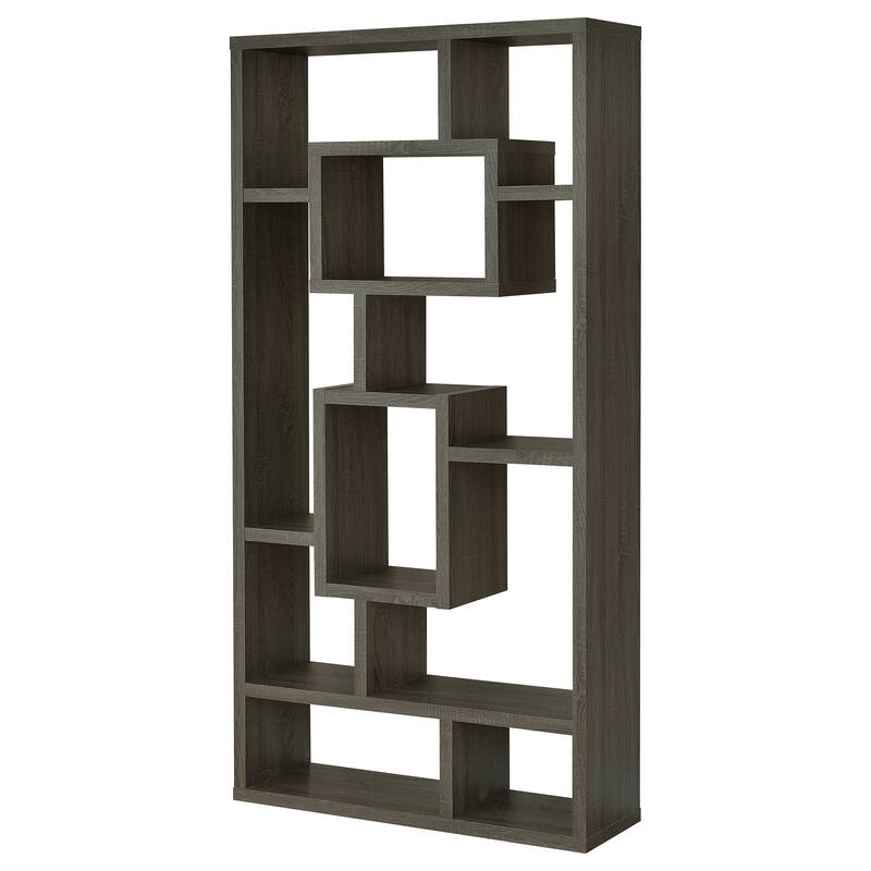 Corey Transitional 71-inch 8-shelf Bookshelf