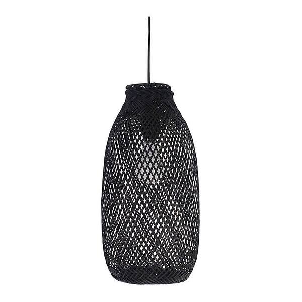 Black bamboo pendant light cage hanging ceiling light fixtures Bed