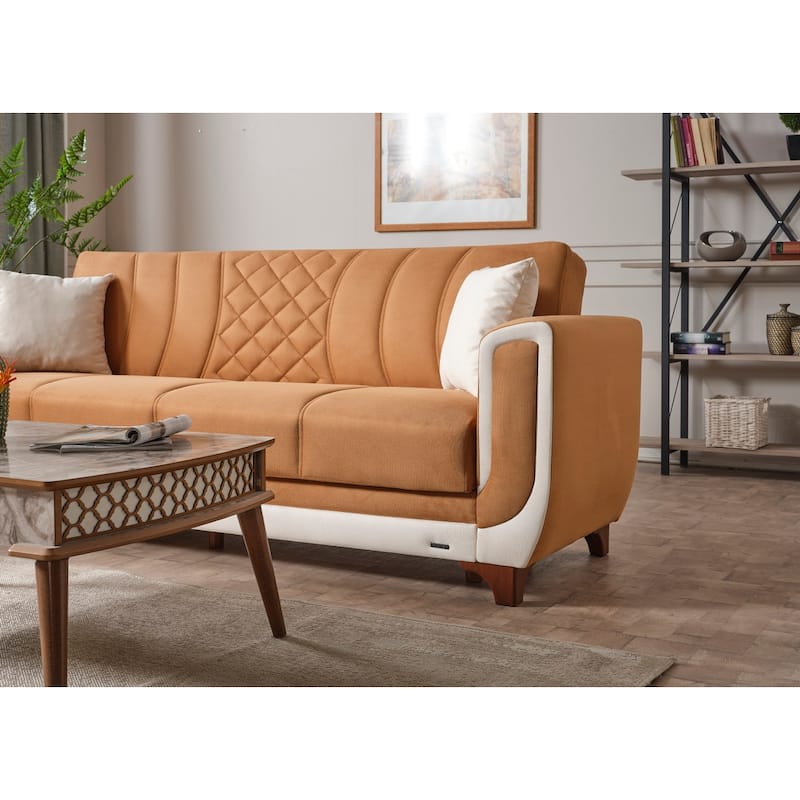 Dizza 91.7" Fabric Convertible Sleeper Sofa