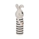 preview thumbnail 27 of 32, Ceramic Lines Bunny with Heart Figurine - White