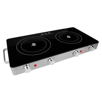 Brentwood 1800W Double Infrared Electric Burner Stainless Steel