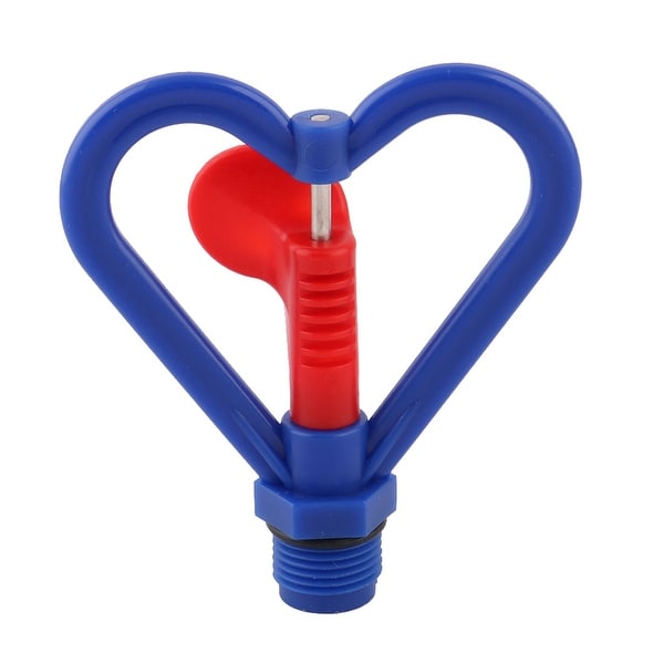 Garden Plastic Heart Shaped Plants Irrigation Water Sprayer Sprinkler Head Blue - Blue,Red,Silver Tone. Opens flyout.