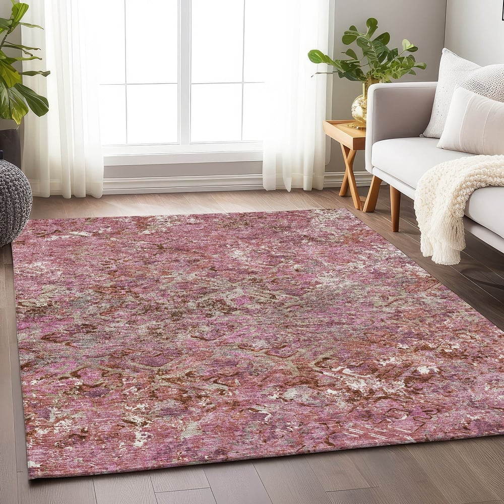 Premium Washable Super Soft Trellis Distressed Mayfield Rug