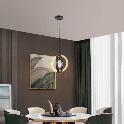 1-Light Matte Antique Bronze Chandelier