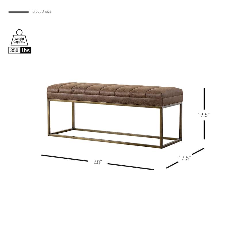 NPD Furniture Darius 48 Inch Bench