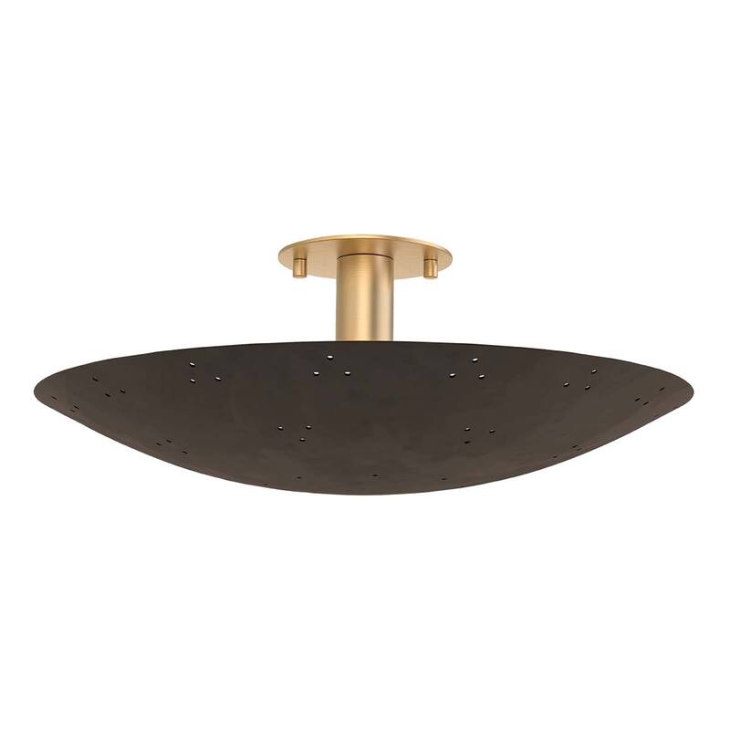 Hudson Valley Lighting 8718 Bern 3 Light 18" Wide Semi-Flush Bowl - Vintage Brass / Bronze