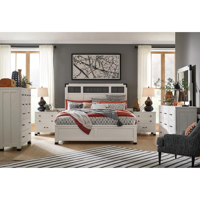 Magnussen Home Harper Springs Silo White Queen Panel Bed
