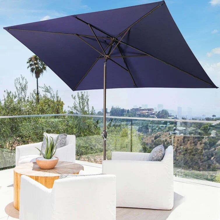 Details about   Market Umbrella 10 Ft x 6.5 Ft Rectangular UV Protection Water Repellent 