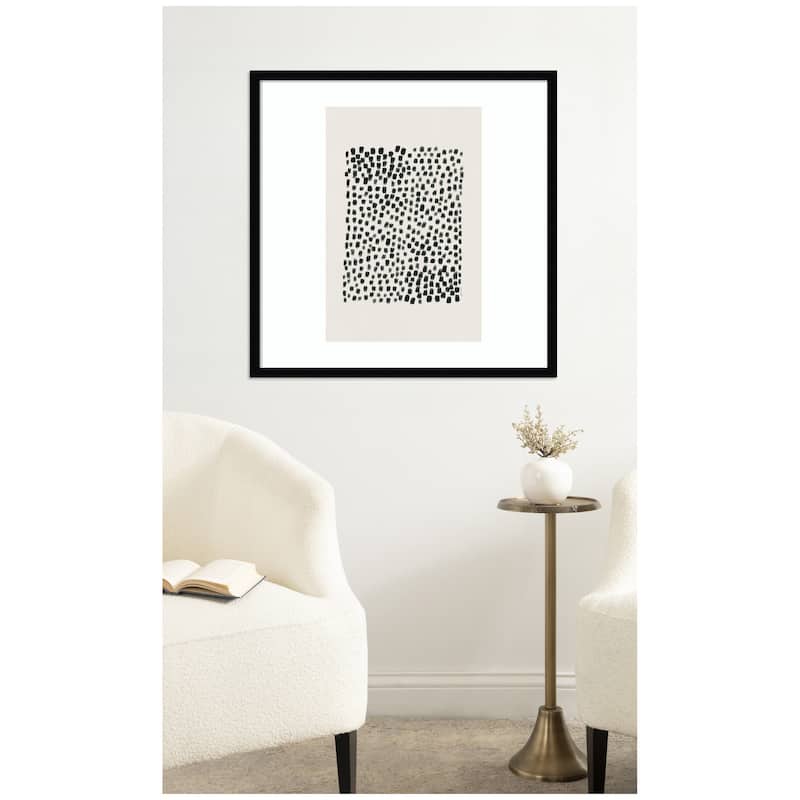 Kate and Laurel Abstract Black by Gabrielly Guedes Framed Wall Art Print