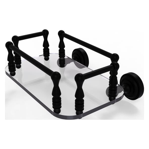 Allied Brass Dottingham Collection Wall Mounted Glass Guest Towel Tray in Matte Black Allied Brass Dottingham Collection Wall Mounted Glass Guest Towel Tray in Matte Black