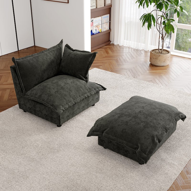 Double Layer Cushion Comfy Cloud Modular Sectional Sofa Set