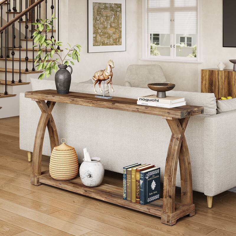 63-Inch Solid Wood Console Table